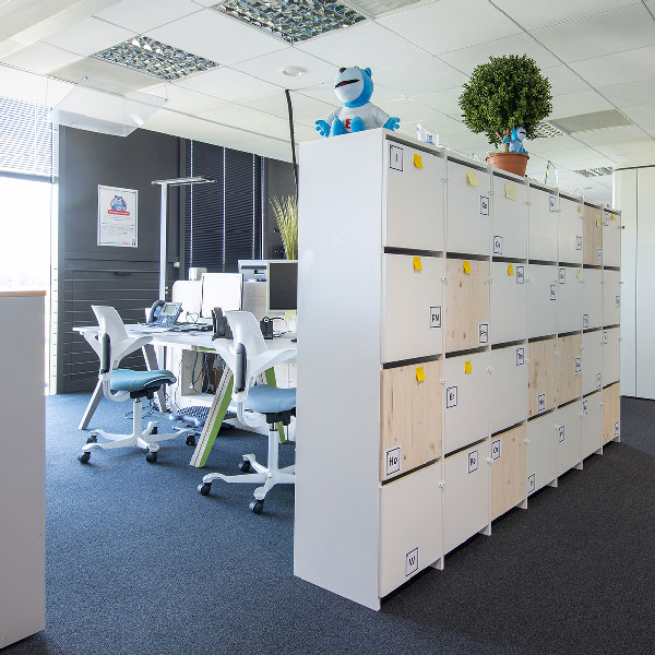 meuble vestiaire Casimir dans un bureau